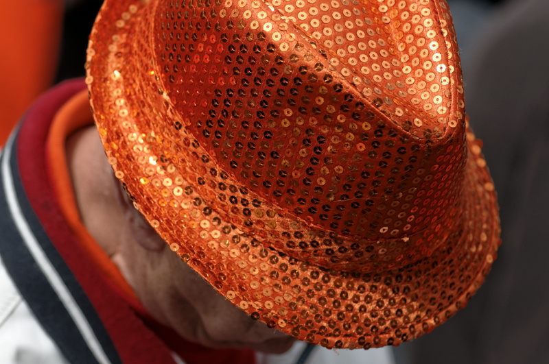orange hat