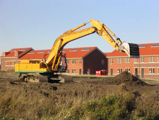 graafmachine Digging machine, Wateringse Veld, Den Haag, Holland